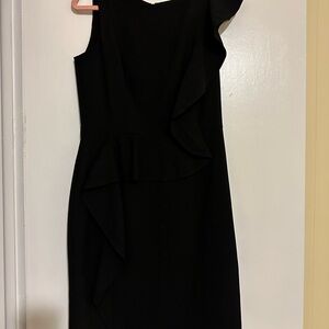 Calvin Klein Black Ruffle Dress